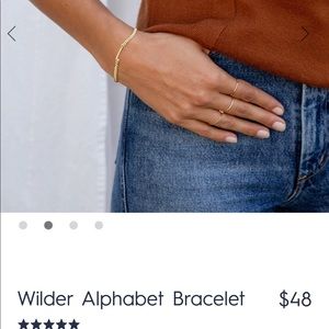 Gorjana Wilder Alphabet Bracelet “L”